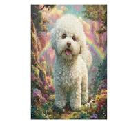 Bichon Frise 1000 Piece Jigsaw Puzzle for All Ages Cute Animal Pets Idea Spooky Fun High Resolution Print Home Decor Stress Relief 1000 PCS