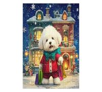 Bichon Frise 1000 Piece Jigsaw Puzzle for All Ages Cute Animal Pets Idea Spooky Fun High Resolution Print Home Decor Stress Relief 1000 PCS
