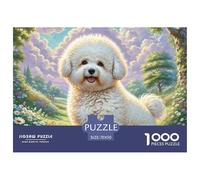 Bichon Frise 1000 Piece Jigsaw Puzzles Fun Challenging Modern Pet Dog for Family Activity Game Creativity & Gift Giving for Adults And Kids Age 70x50cm/1000pcs
