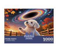 Bichon Frise 1000 Piece Jigsaws for Adults Cute Puppy Fun, Challenging & Brainteasing Birthday Gifts for Women And Man Challenge High Difficulty 38x26cm/1000pcs