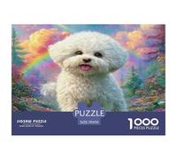 Bichon Frise 1000 Pieces Jigsaw Puzzle for Adults Stress Relief Puzzle Gift Box Included Missing Piece Guarantee Recycled Cardboard 70x50cm/1000pcs