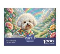 Bichon Frisé 1000 Pieces Premium Jigsaw Puppy for Adults Gifts Quirky, Abstract Design, Home Decoration, Educational, Challenging 70x50cm/1000pcs