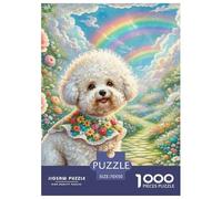 Bichon Frisé 1000 Pieces Premium Jigsaw Puppy for Adults Quirky, Abstract Design, Home Decoration, Educational, Challenging Puzzle Games 70x50cm/1000pcs