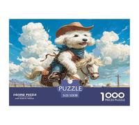 Bichon Frise 1000pc Jigsaw Puzzle Ultra Difficult Stress Relief Puzzle Made in UK Missing Piece Guarantee 100% Recycled 52x38cm/1000pcs