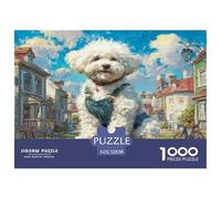 Bichon Frise 1000pc Jigsaw Puzzle Ultra Difficult Stress Relief Puzzle Made in UK Missing Piece Guarantee 100% Recycled 52x38cm/1000pcs