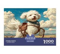 Bichon Frise 1000pc Jigsaw Puzzle Ultra Difficult Stress Relief Puzzle Made in UK Missing Piece Guarantee 100% Recycled 52x38cm/1000pcs