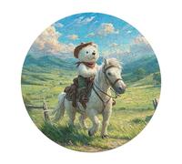 Bichon Frise 120 Piece Round Puzzle Cute Animal Pets Animal Shape Relaxing Activity Stress Relief Puzzle for Families Home Decor Creative Challenge Educational 120 PCS