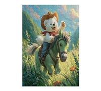 Bichon Frise 300 Pc DIY Jigsaw Puzzle Cute Animal Pets Puzzles for Adults Teens Hard Challenging Team Building Stress Reducing Autumn Premium Quality Material 300 PCS