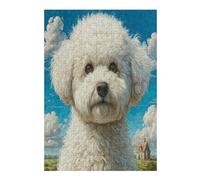 Bichon Frise 300 Pcs Jigsaw Puzzle Bundle Cute Animal Pets Puzzle for Adults Teens 14+ Fun Family Game Mindful Activity Spring Gift Precision Cut Board 300 PCS