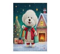 Bichon Frise 300 Piece Jigsaw Puzzle for All Ages Cute Animal Pets Idea Spooky Fun High Resolution Print Home Decor Stress Relief 300 PCS