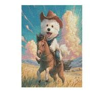 Bichon Frise 500 Pcs Jigsaw Puzzle Bundle Cute Animal Pets Puzzle for Adults Teens 14+ Fun Family Game Mindful Activity Spring Gift Precision Cut Board 500 PCS