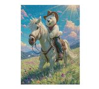 Bichon Frise 500 Piece Jigsaw Puzzle for Adults Cute Animal Pets Hallway Wall Art Statement Piece Precision Cut for Interior Design Lovers 500 PCS