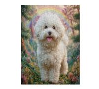 Bichon Frise 500 Piece Jigsaw Puzzle for Adults Cute Animal Pets Long Weekend Project Satisfying Challenge No Duplicate Pieces for Hobbyists 500 PCS
