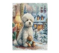 Bichon Frise 500 Piece Jigsaw Puzzle for All Ages Cute Animal Pets Idea Spooky Fun High Resolution Print Home Decor Stress Relief 500 PCS