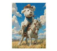 Bichon Frise 500 Piece Jigsaw Puzzle for All Ages Cute Animal Pets Idea Spooky Fun High Resolution Print Home Decor Stress Relief 500 PCS