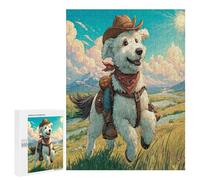 Bichon Frise 500 Piece Jigsaw Puzzles All Ages Cute Animal Pets Jigsaws Evening Wind-Down Activity Challenging Home Decor Stress Relief 500 PCS