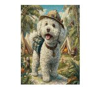 Bichon Frise 500 Piece Pack DIY Jigsaw Puzzle Cute Animal Pets Collectors Cognitive Development Educational Decorative Puzzle Gifts for Adults Rigid Cardboard 500 PCS