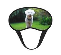 Bichon Frise Bokeh Pets Dogs Park White Dogs, Full Eye Covers Light Blocking Eye Masks Blackout Sleep Eye Muffs