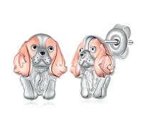 Bichon Frise/Cavalier King Charles Spaniel/Pitbull/Poodle/Bernese Mountain Dog Earrings, 925 Sterling Silver Dog Stud Earrings, Dog Jewellery, Gifts for Women, Sterling Silver, No Gemstone