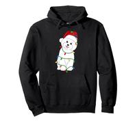 Bichon Frise Christmas Tree Lights Holiday Dog Lover Pullover Hoodie