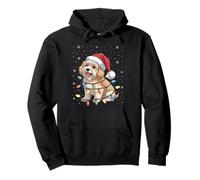 Bichon Frise Dog Christmas Tree Lights Dogs Xmas Pajamas Pullover Hoodie