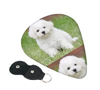 Bichon Frise Dog Guitar Picks, 6 Pack Includes Thin(.46mm), Medium(.71mm) & Heavy Gauges(.96mm) Suitable For Guitar, Ukulele, Etc.