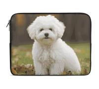 Bichon Frise Dog Laptop Sleeve 10inch Laptop Protective Case for Women Men Shockproof Computer Cover Portable Notebook Briefcases Computer Carrying Bag Lap Top Protector Compatible with Notebooks