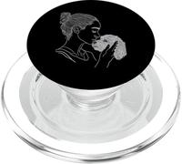 Bichon Frise Dog Mom Dog Art Mother's Day PopSockets PopGrip for MagSafe