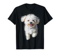 Bichon Frise Dog Motif Pet Artwork Colorful Bichon Frise T-Shirt