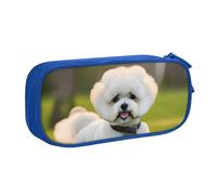 Bichon Frise Dog On The Grass Print Stationery Bag Lightweight Pen Pouch School College Office Travel Boys Girls Adults