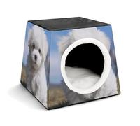 Bichon Frise Dog Pet Hut Comfortable Nest for Pets Space Capsule Warm Soft Indoor Pet Shelter Space Pet House for Indoor Cats Small Dogs and Medium Animal