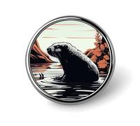 Bichon Frise Dog Round Lapel Pin Brooch Badge Cute Tie Tack Pin for Hats, Clothing, Bags Unique Fashion Accessories Gift for Men & Women, Circular, Aluminum, no gemstone