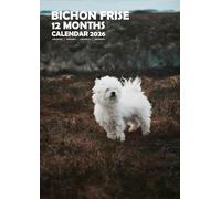 Bichon Frise Dog Wall Calendar, A3 Size, Wire-Bound, Full Colour, Free Pack of Calendar Stickers.