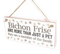 Bichon Frise Family Sign, Pawprint Border Decor