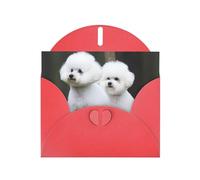Bichon Frise Greeting Cards Blank Note Cards with Envelopes Happy Birthday Card Thank You Card Wedding Party Invitation Cards for All Occasions 4x6 Inch