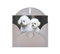 Bichon Frise Greeting Cards Blank Note Cards with Envelopes Happy Birthday Card Thank You Card Wedding Party Invitation Cards for All Occasions 4x6 Inch