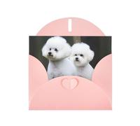 Bichon Frise Greeting Cards Blank Note Cards with Envelopes Happy Birthday Card Thank You Card Wedding Party Invitation Cards for All Occasions 4x6 Inch