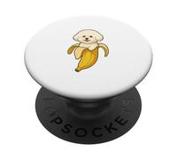 Bichon Frise in a Banana Funny PopSockets Adhesive PopGrip