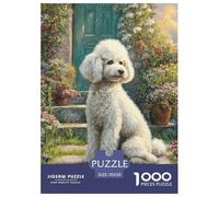 Bichon Frise Jigsaw 1000 Piece Cute Pet Dog 100% Recycled Cardboard Educational Game for Adults & Kids | 70x50cm/1000pcs