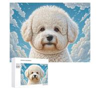 Bichon Frise Jigsaw Puzzles Puzzle for Adults Kids. 500 Pieces Cute Pet Whimsical Challenge Toy Educational Games Home Decoration for Educational Games Gifts 500 PCS
