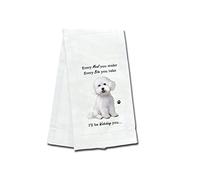Bichon Frise Kitchen Towel - Soft Highly Absorbent - Bichon Frise Gifts - Dish Towels for Washing Dishes - Tea Towels - Reusable - Quick Drying - 100% Natural Cotton - Towels For Pet Lovers