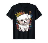 Bichon Frise Lovers Colorful Splash Art Bichon Frise T-Shirt