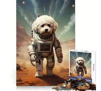 Bichon Frise Mars Puzzle for Adults 1000 Pieces Brain Capacity Tranquil Pastime Secure Lock Creative Gift (38x52cm)