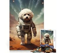 Bichon Frise Mars Puzzles for Adults 1000 Puzzles Smart Exercise Light Enjoyment Accurate Edges Holiday Treat (38x26cm)