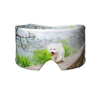 Bichon Frise Park Pets Dogs Bichon Frise Dogs, Full Eye Covers Light Blocking Eye Mask Sleep Eye and Ear Muffs