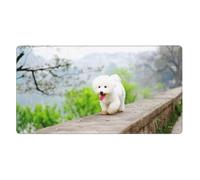 Bichon Frise Park Pets Dogs Bichon Frise Dogs,Mouse Pad Large Desk Pad Computer Keyboard Mouse Mat With Non Slip Rubber Base 40 x 70 cm