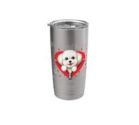 Bichon Frise Paws and Kisses Make Everything Better Stainless Steel Insulated Tumbler