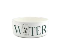 Bichon Frise Pet Bowl - Painted Dog Portrait by Rhianon Chauncey - Large Ceramic Dog Water Bowl/Dish Gift for Dogs