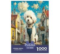Bichon Frise Puzzle 1000 Piece Jigsaw Adults Kids Puzzles Games Home Decoration Inspirational Games Educational Reliever Difficult 1000pcs 38x26cm/1000pcs