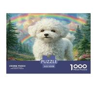 Bichon Frise Puzzle 1000 Piece Jigsaw Adults Kids Puzzles Perfect for Relaxation Whimsical Challenges Extra Fun Unique 1000pcs 52x38cm/1000pcs